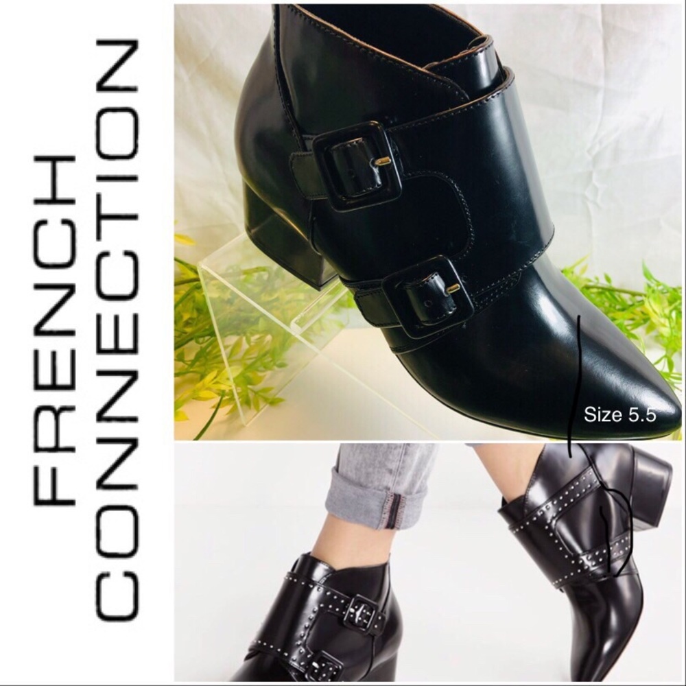 🍂French Connection Roree Buckled Ankle Boots